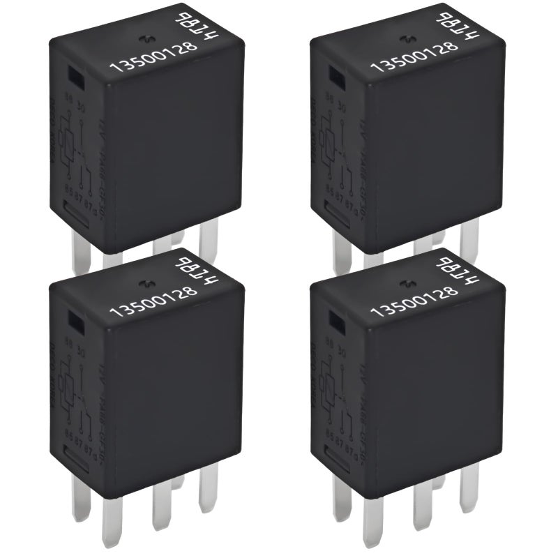 Relay 13500128 Pack of 4 35A 5Pin 12V Automotive Relay  Compatible for GM Vehicles